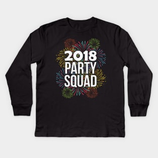 2018 Party Squad Happy New Years Eve Kids Long Sleeve T-Shirt